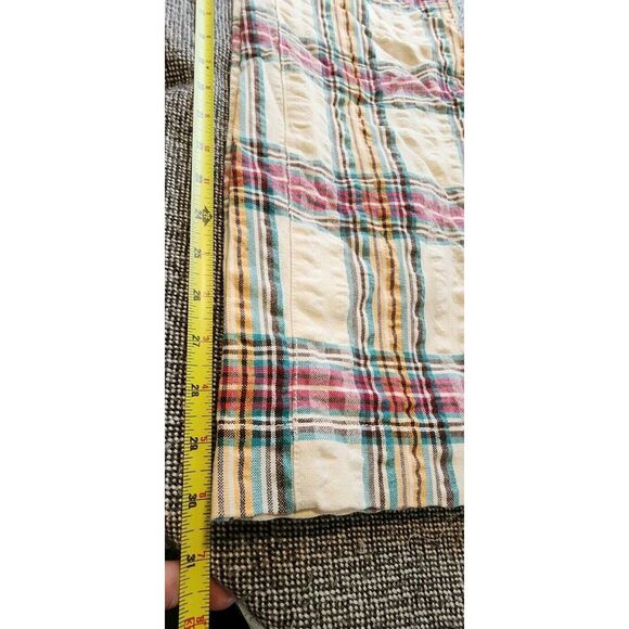 Free‎ People Marlowe Yarn Dye Slouchy Plaid Tan Trousers Pants Womans Sz 2 NEW - Picture 10 of 10